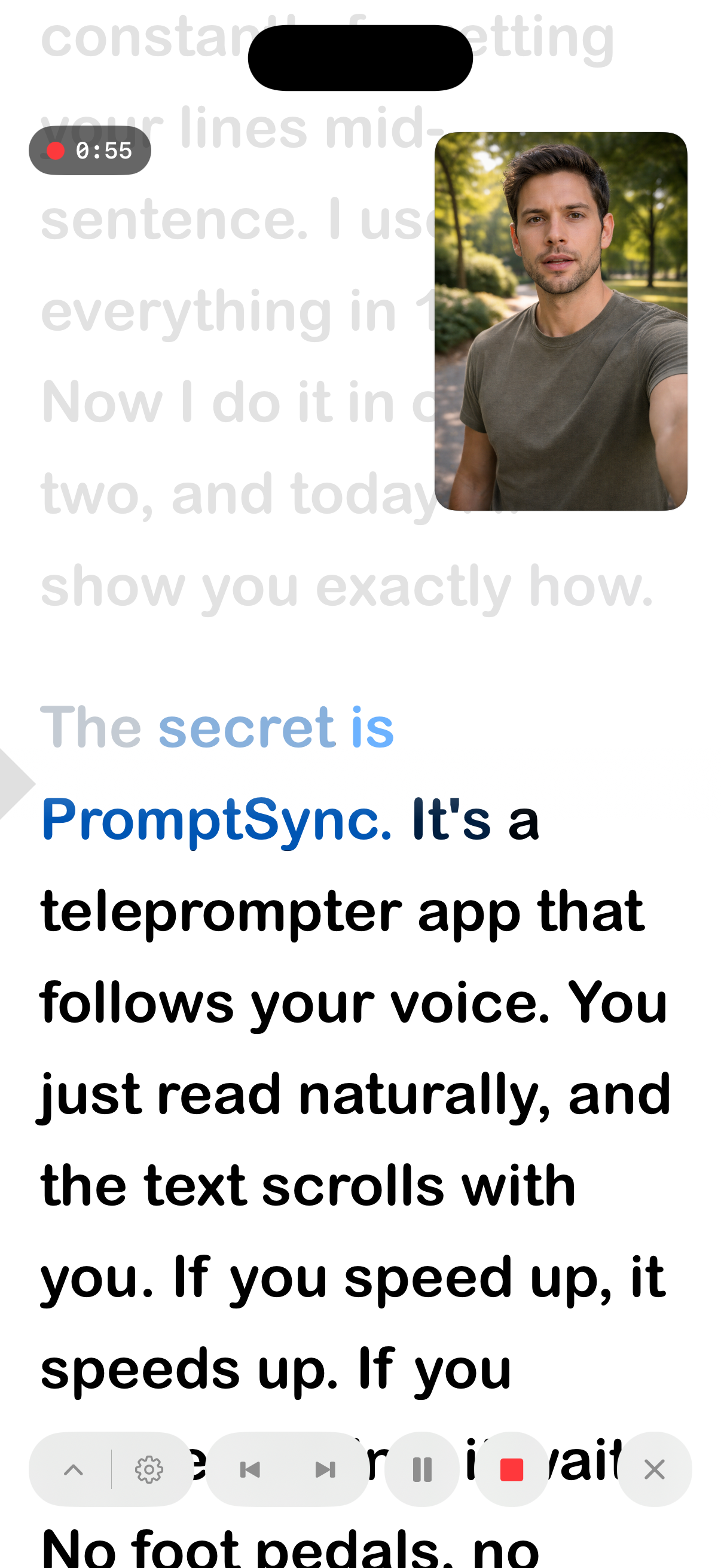 Screenshot of PromptSync