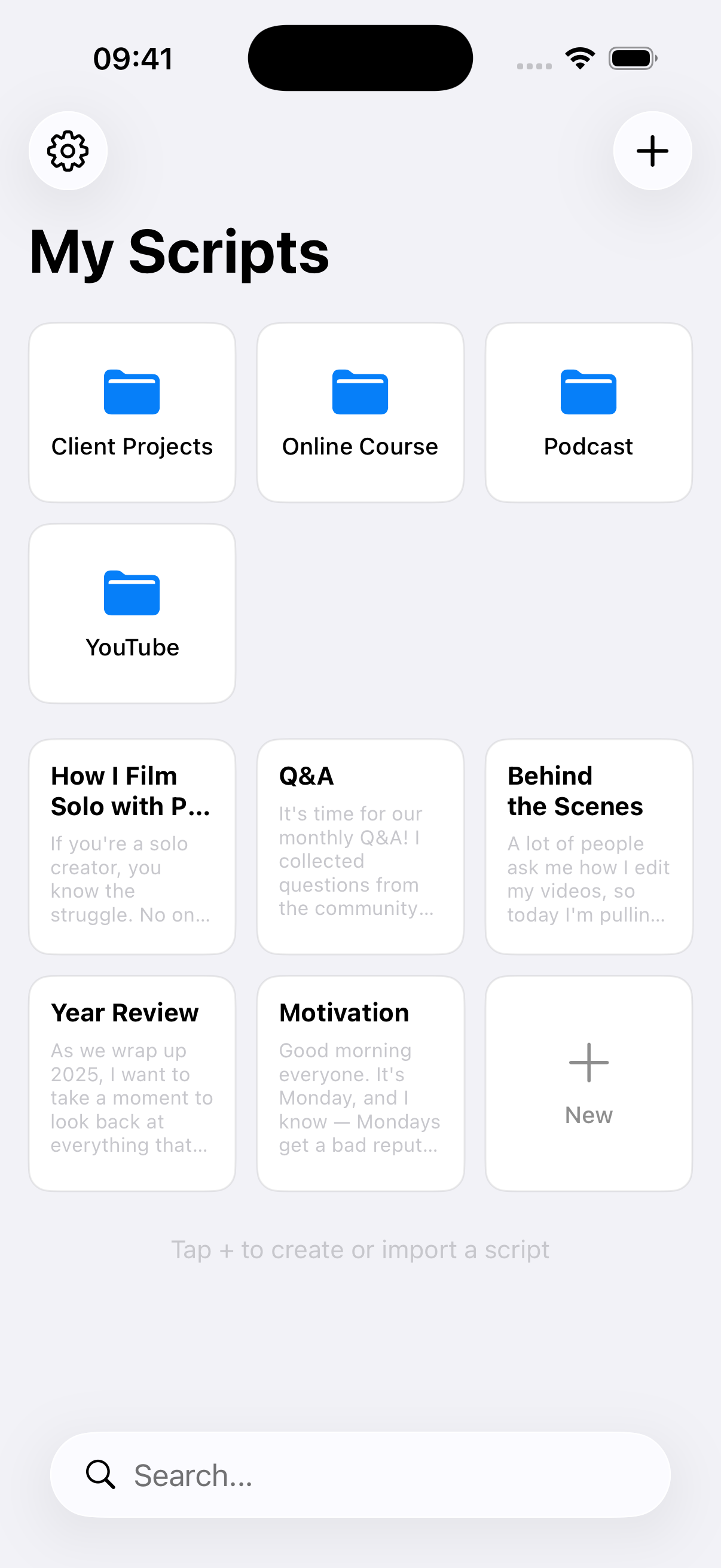 Screenshot of PromptSync