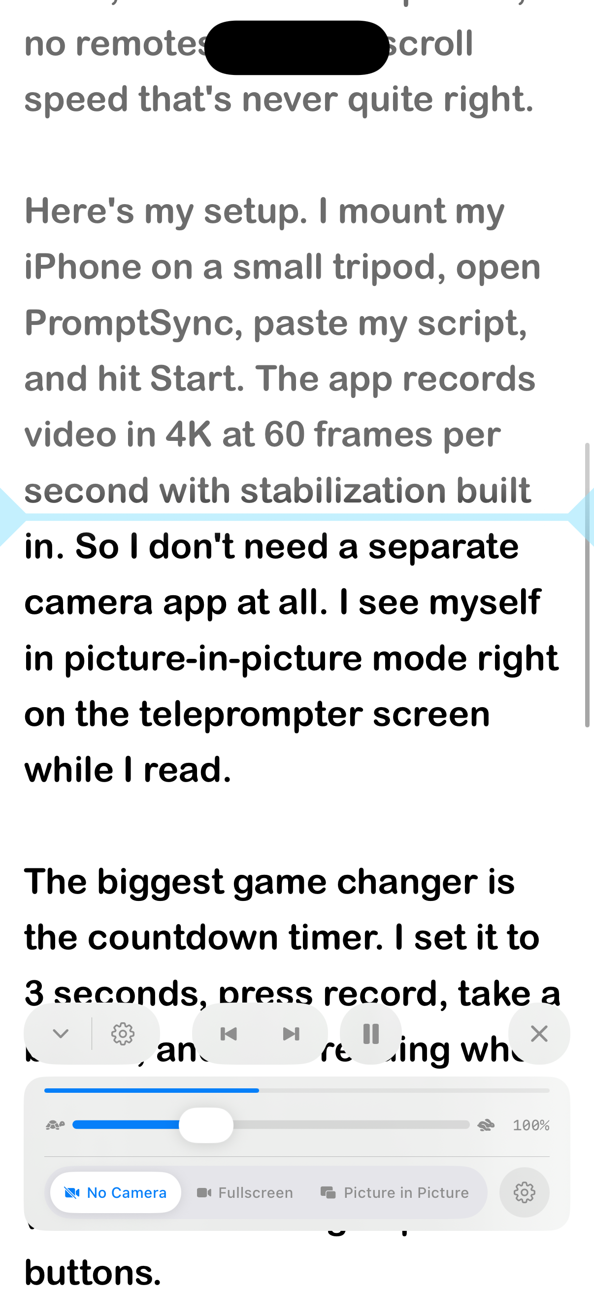 Screenshot of PromptSync